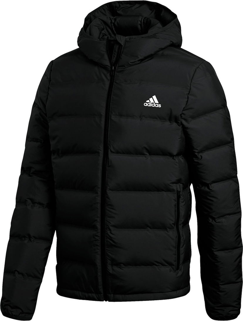 Puffer jakke adidas Originals Helionic Hooded Puffer Jacket Sort | bq2001
