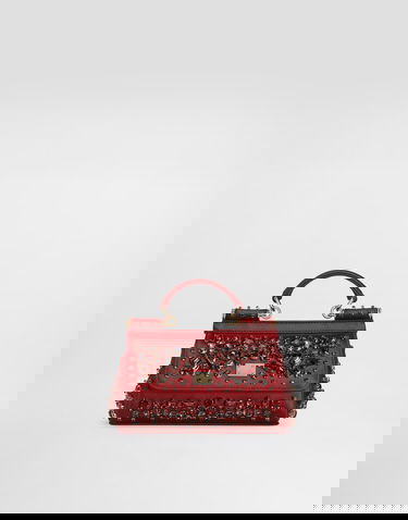 Håndtaske Dolce & Gabbana Small Sicily Embellished Handbag Rød | BB7116C9S4880305, 0