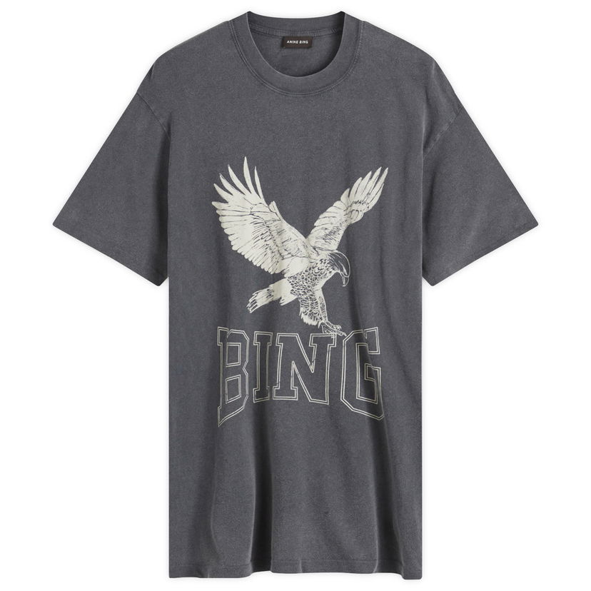 T-shirt Anine Bing Lili Retro Eagle Graphic T-Shirt Grå | A-08-10075-WBL1
