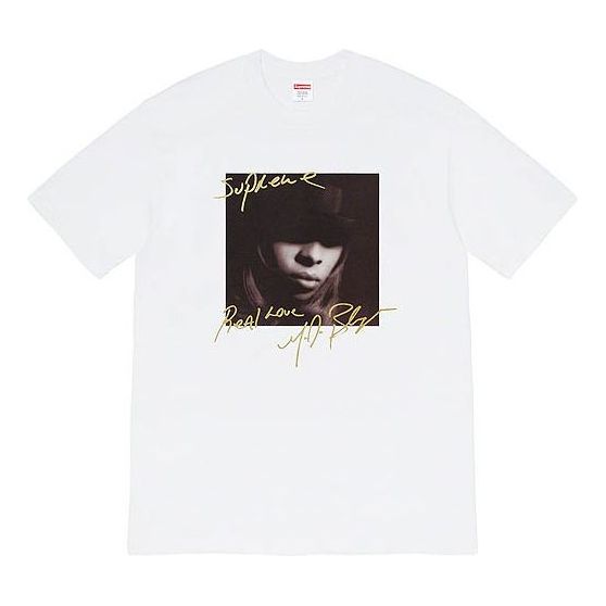 T-shirt Supreme Mary J. Blige Round Neck T-Shirt Hvid | SUP-FW19-230