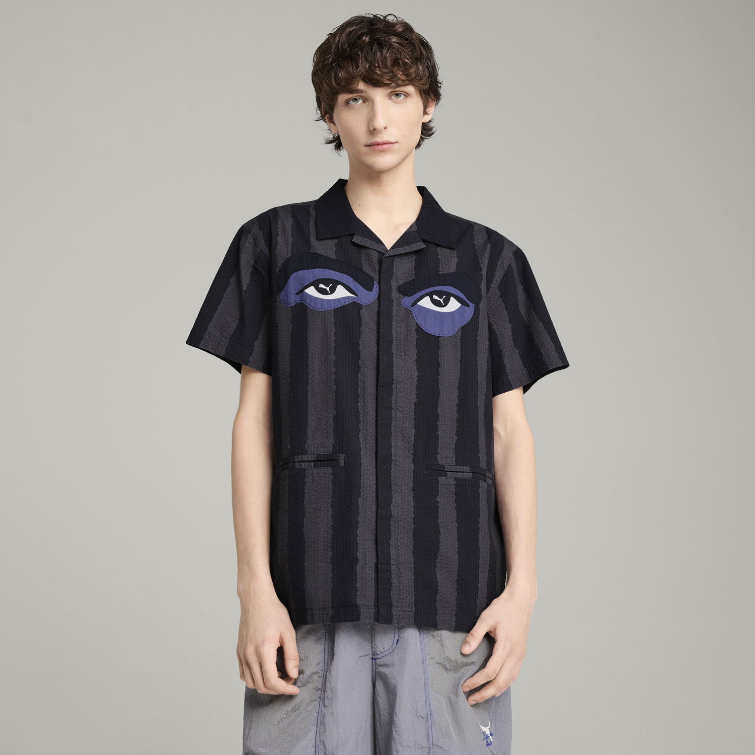 Skjorte Puma KIDSUPER Striped Woven Shirt Sort | 629511_16, 0