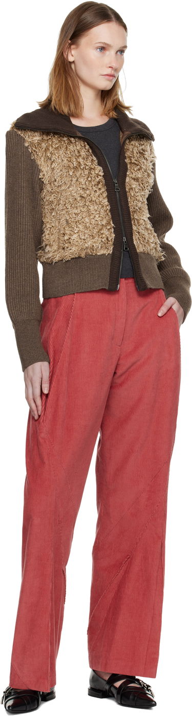 Sweater Andersson Bell Curly Faux Fur Panel Full-Zip Knit Cardigan Flerfarvet | atb1392w, 3