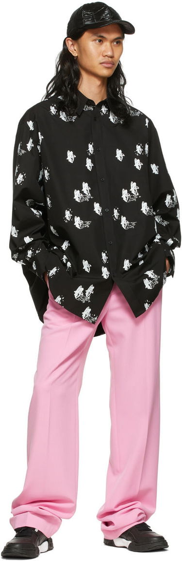 Skjorte We11done Angels Print Shirt Sort | WD-BL1-22-213-U-BK, 3