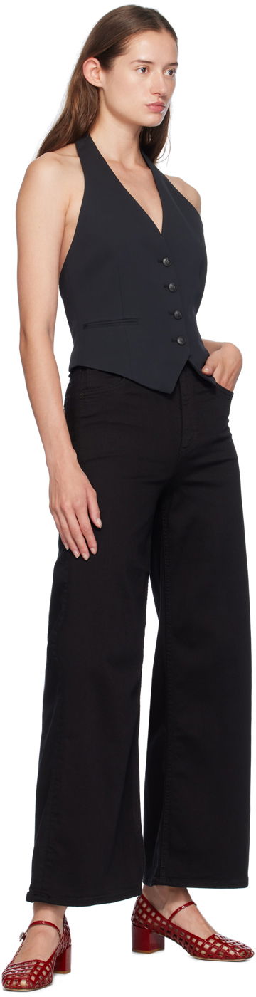 Jeans rag & bone Sofie Ankle Ultra Wide-Leg Jeans Sort | WDD24F3000N5BL, 3