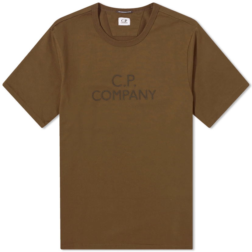 T-shirt C.P. Company 30/2 Mercerized Jersey Twisted Logo T-Shirt Grøn | CMTS148A-006203W-683