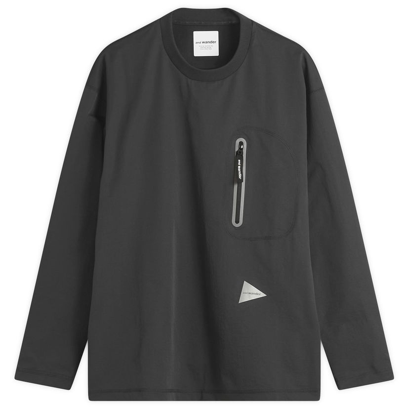 T-shirt and wander Hybrid Warm Longsleeve Pocket T-Shirt Grå | 5745254028-010