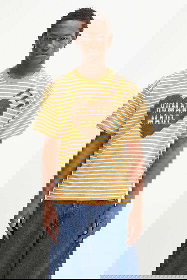 T-shirt Human Made Human Made Knitted T-Shirt Gul | HM29CS031, 0