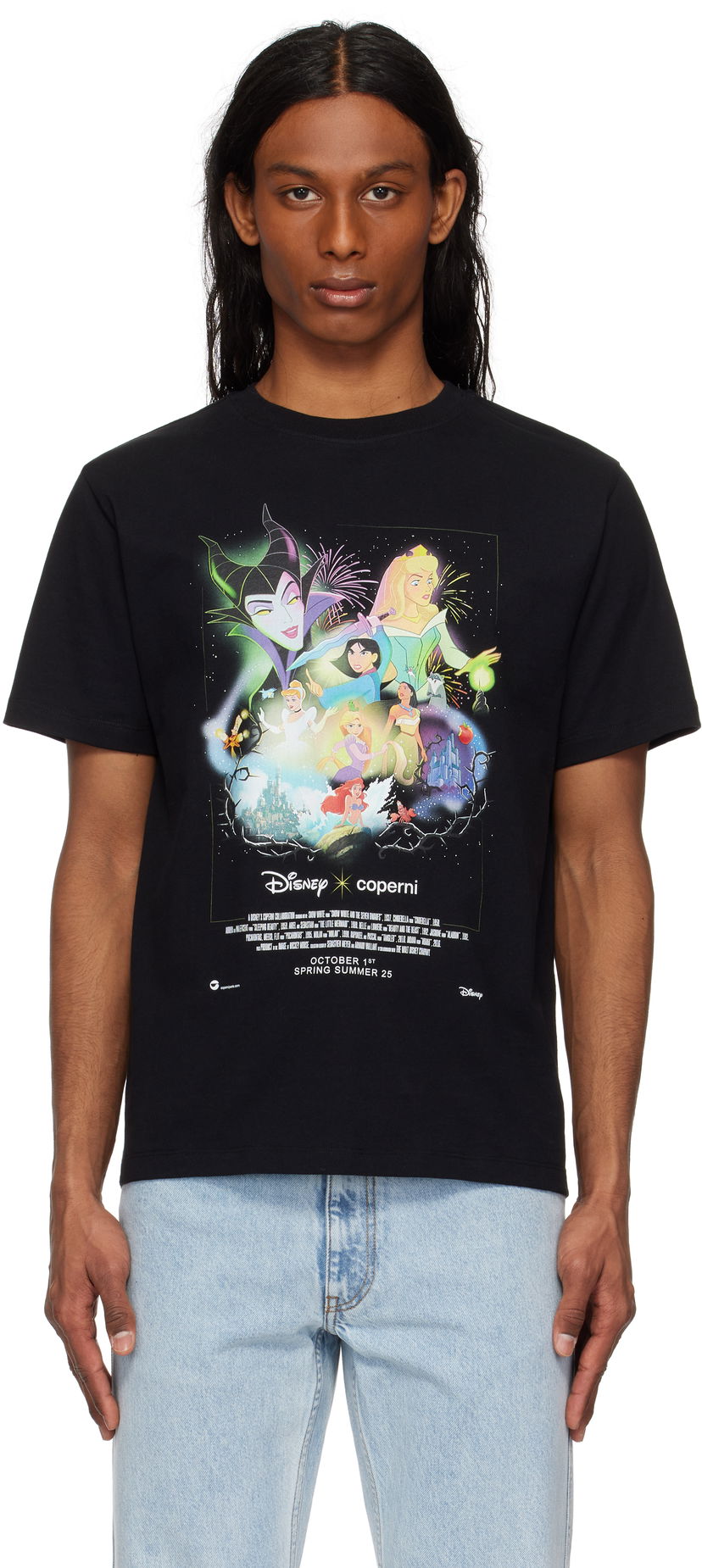 T-shirt Coperni Coperni Disney Princess Boxy T-Shirt Sort | DJS03F5028CMEN