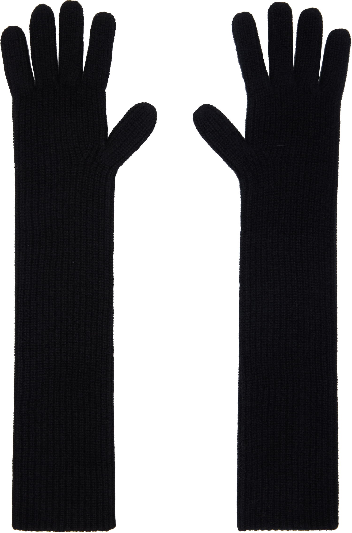 Handsker Loulou de Saison Loulou de Saison Milos Cashmere Long Gloves Sort | MILOS, 1
