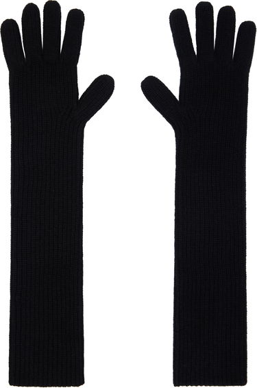Handsker Loulou de Saison Loulou de Saison Milos Cashmere Long Gloves Sort | MILOS, 1