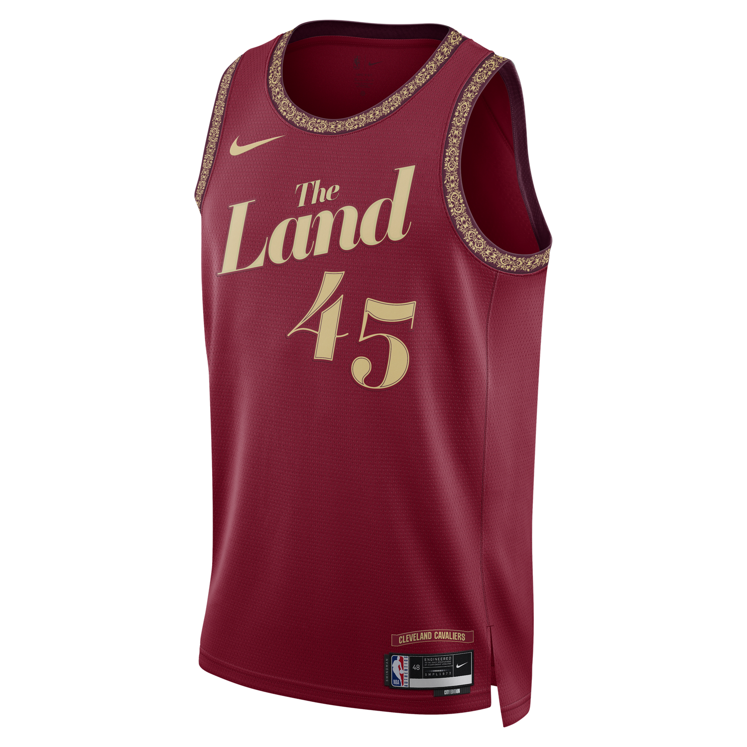 Jersey Nike Dri-FIT NBA Swingman Donovan Mitchell Cleveland Cavaliers City Edition 2023/24 Jersey Bourgogne | DX8498-601, 1