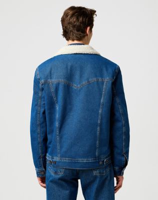 Jakke Wrangler Wrangler Sherpa Classic Jacket Blå | 112371440:S, 0