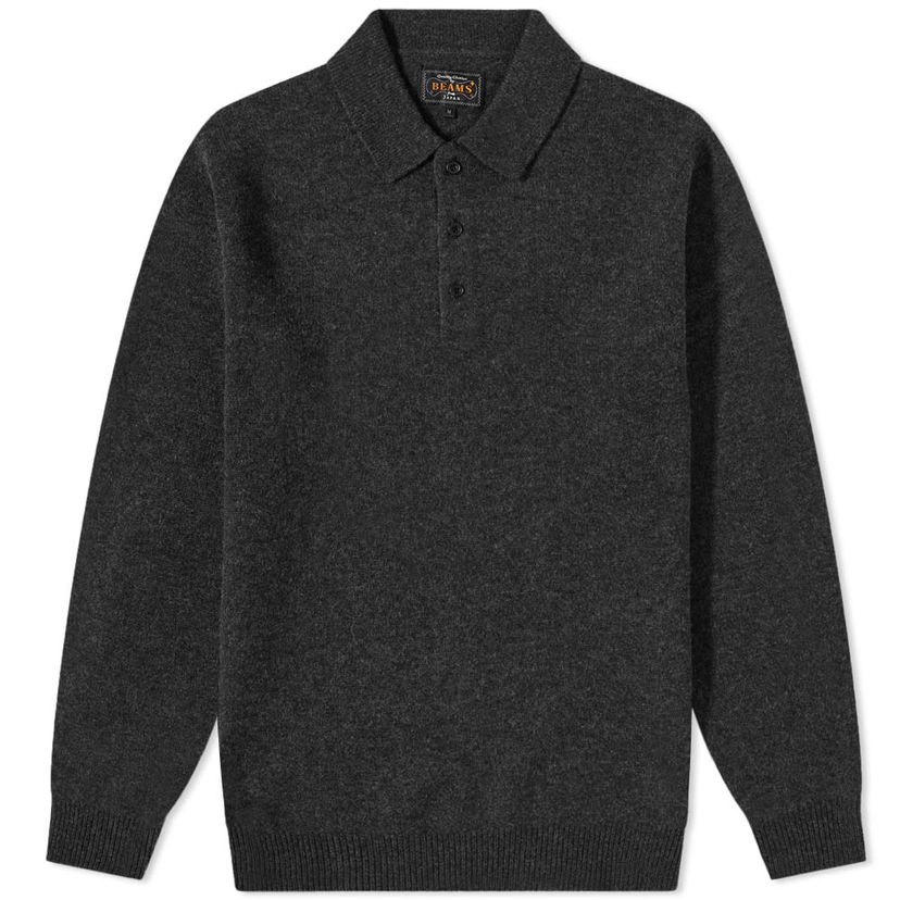 Polo skjorte BEAMS Plus Knit Polo Shirt Grå | 3812-0004-103-17