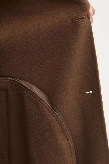Frakker Nanushka Wool Overcoat with Belted Waist Brun | NM24FWJK02678, 5