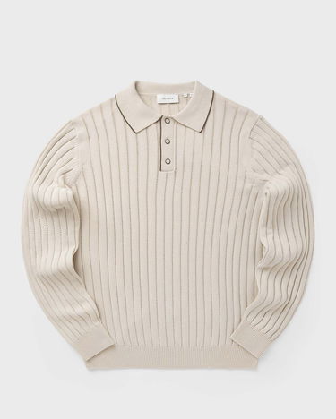 Sweater Les Deux Bogart Rugby Polo Knit Sweater Beige | 1000563-215, 2