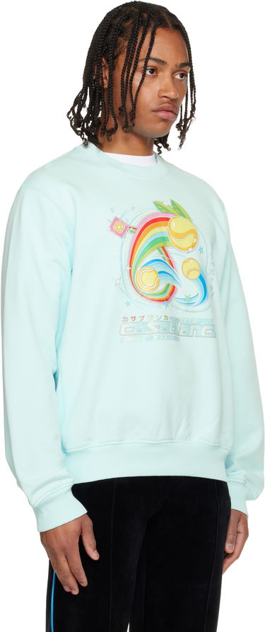 Sweatshirt Casablanca Casablanca Manga Tennis Ball Sweatshirt Turkis | M-AW25-JTP-293-01, 1