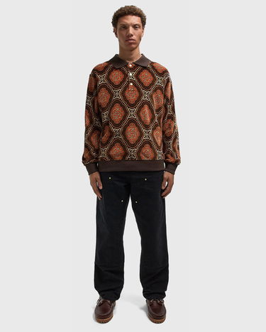 Polo skjorte Drôle de Monsieur Velvet Medallion Long Sleeve Polo Shirt Flerfarvet | I-PL137-CO235-BN, 2