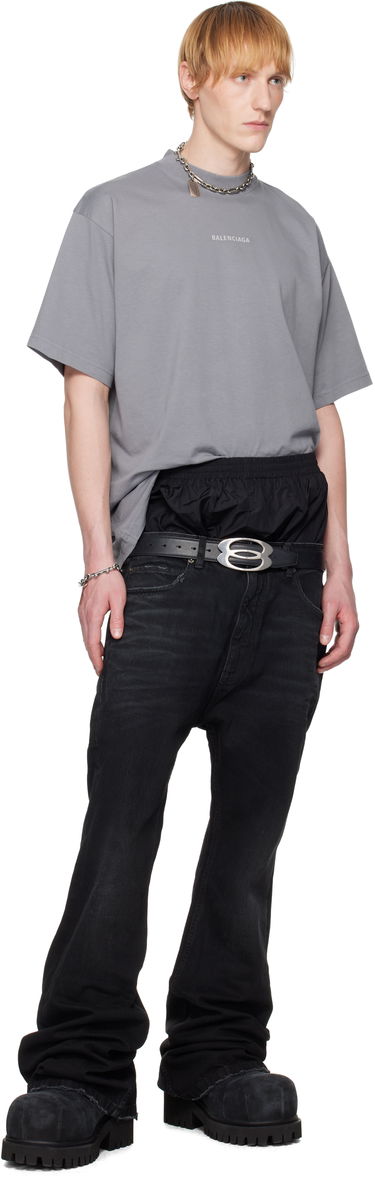 Jeans Balenciaga Balenciaga Layered Jeans Sort | 814224TRW58, 4