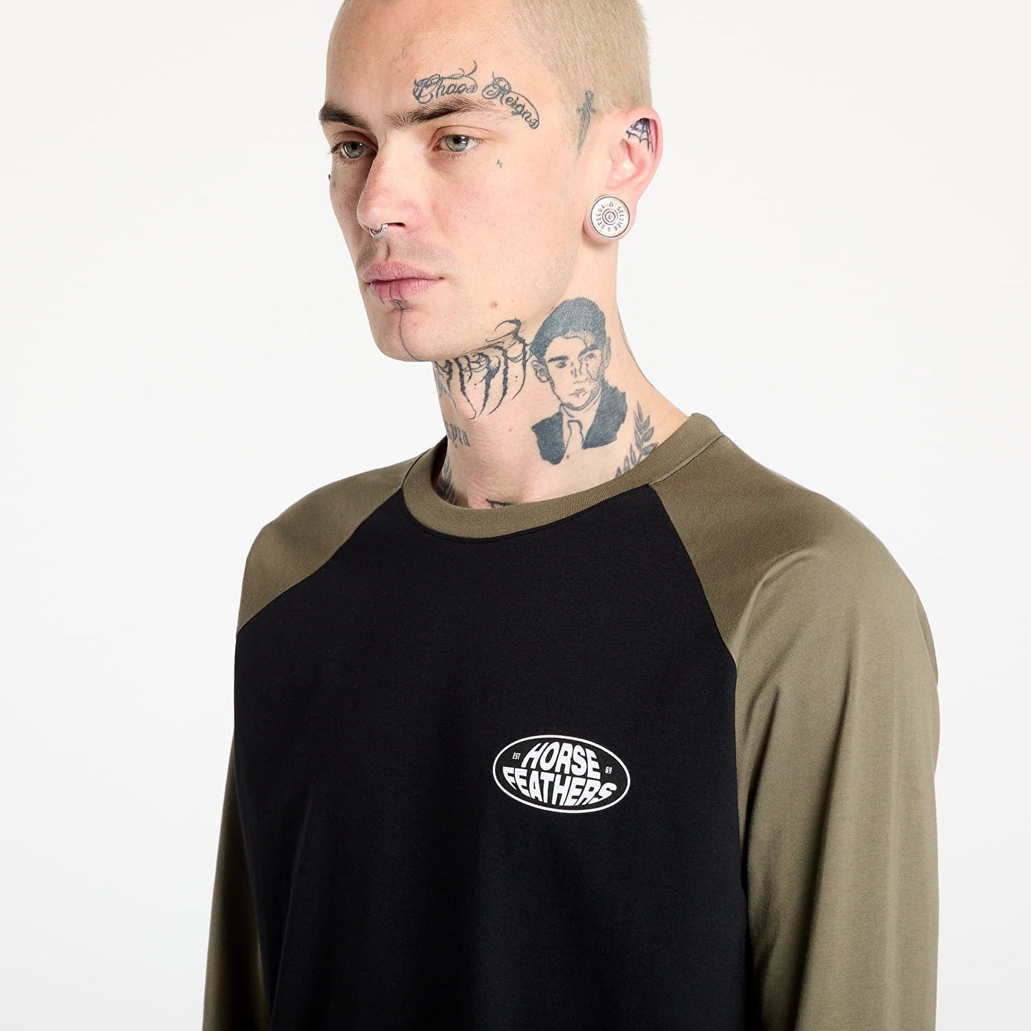 T-shirt Horsefeathers Horsefeathers Dynamo Raglan T-Shirt Grøn | SM1380B, 1