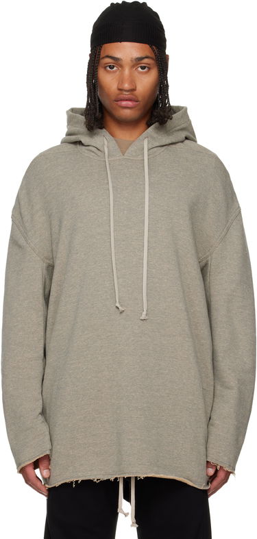 Sweatshirt Rick Owens Rick Owens DRKSHDW Concordians Peter Oversized Raw-Edge Pullover Hoodie Grå | DU02E7280 FGM, 0