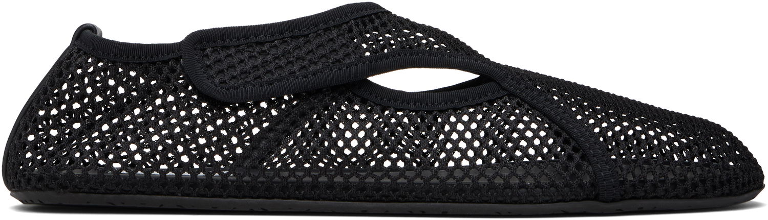 Sneakers og sko Alaïa ALAÏA Fishnet Ballerina Flats Sort | AA3A065TK050, 0