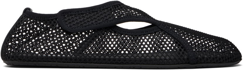 Sneakers og sko Alaïa ALAÏA Fishnet Ballerina Flats Sort | AA3A065TK050
