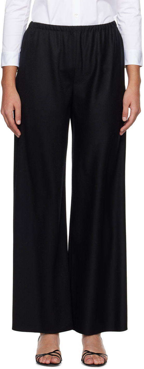 Bukser The Row Wide Leg Trousers Sort | 1766-W2107