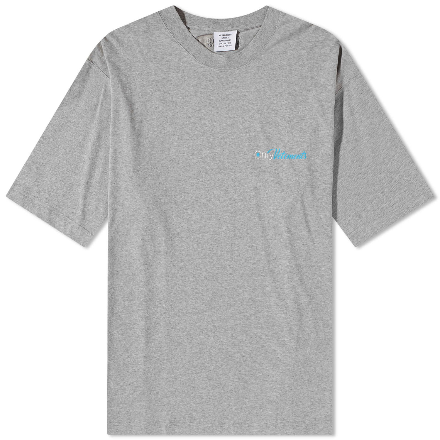 T-shirt VETEMENTS Only T-Shirt Grey Melange Grå | UE54TR210G, 0