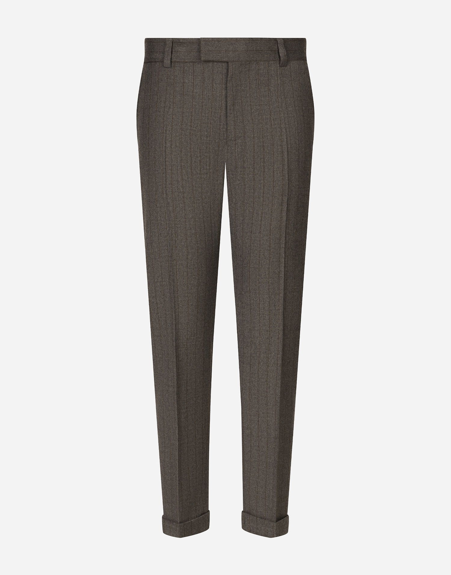 Bukser Dolce & Gabbana Dolce & Gabbana Tailored Striped Flannel Pants Brun | GP09TTFRBDFS8051, 0