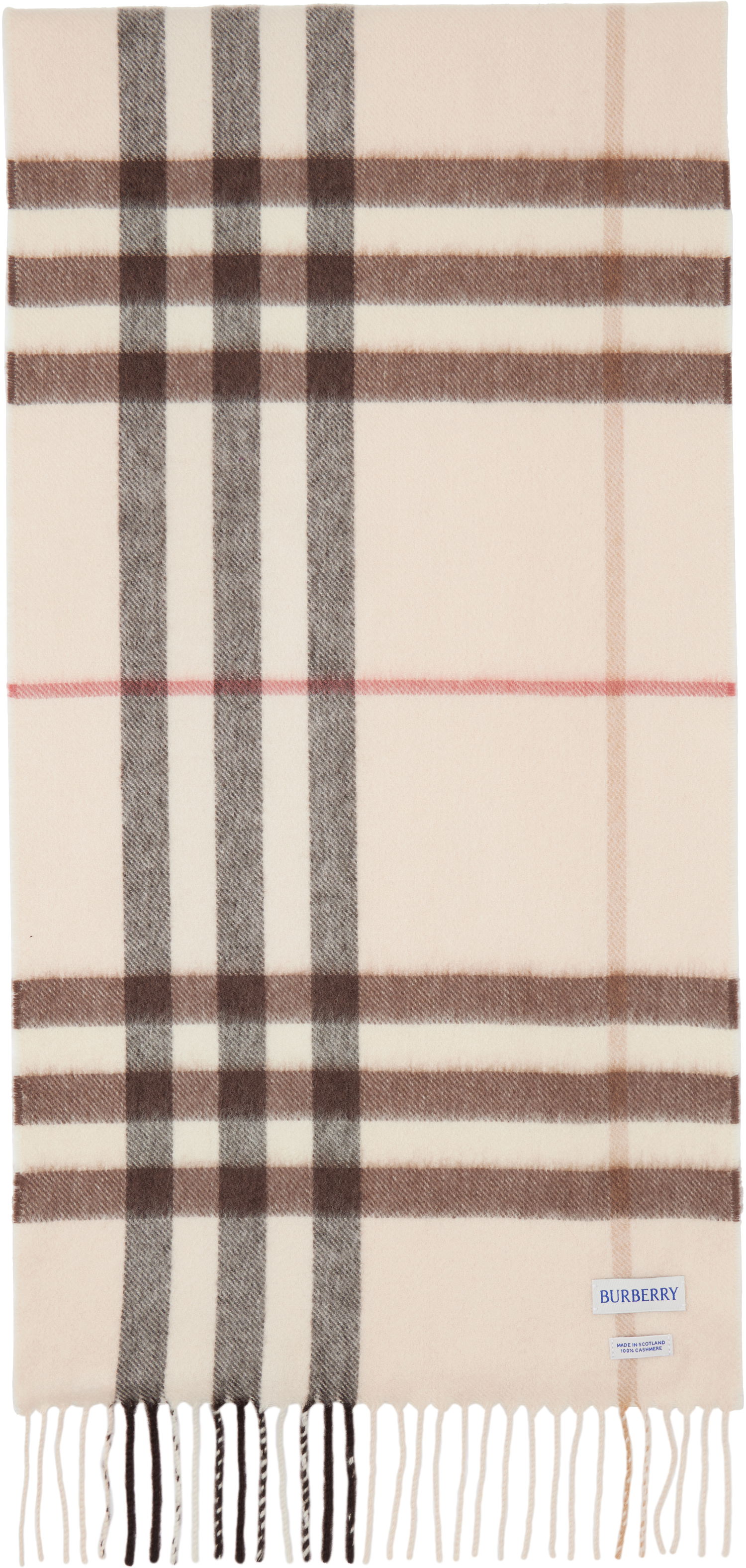 Tørklæde Burberry Check Cashmere Scarf Beige | 8103011, 1