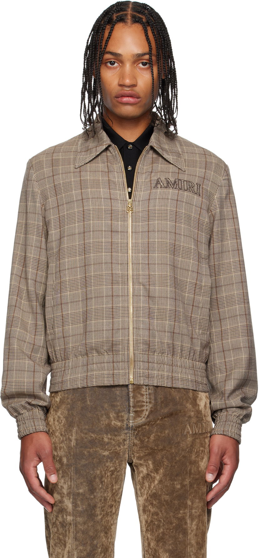 Jakke AMIRI AMIRI Check Blouson Jacket Brun | AMOUBN1100