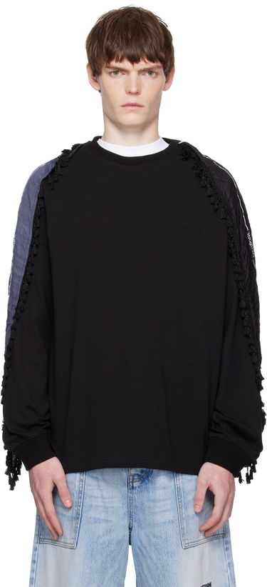 Sweatshirt We11done We11done Bandana Detail Sweatshirt Sort | WD-TT2-25-782-U-BK, 0