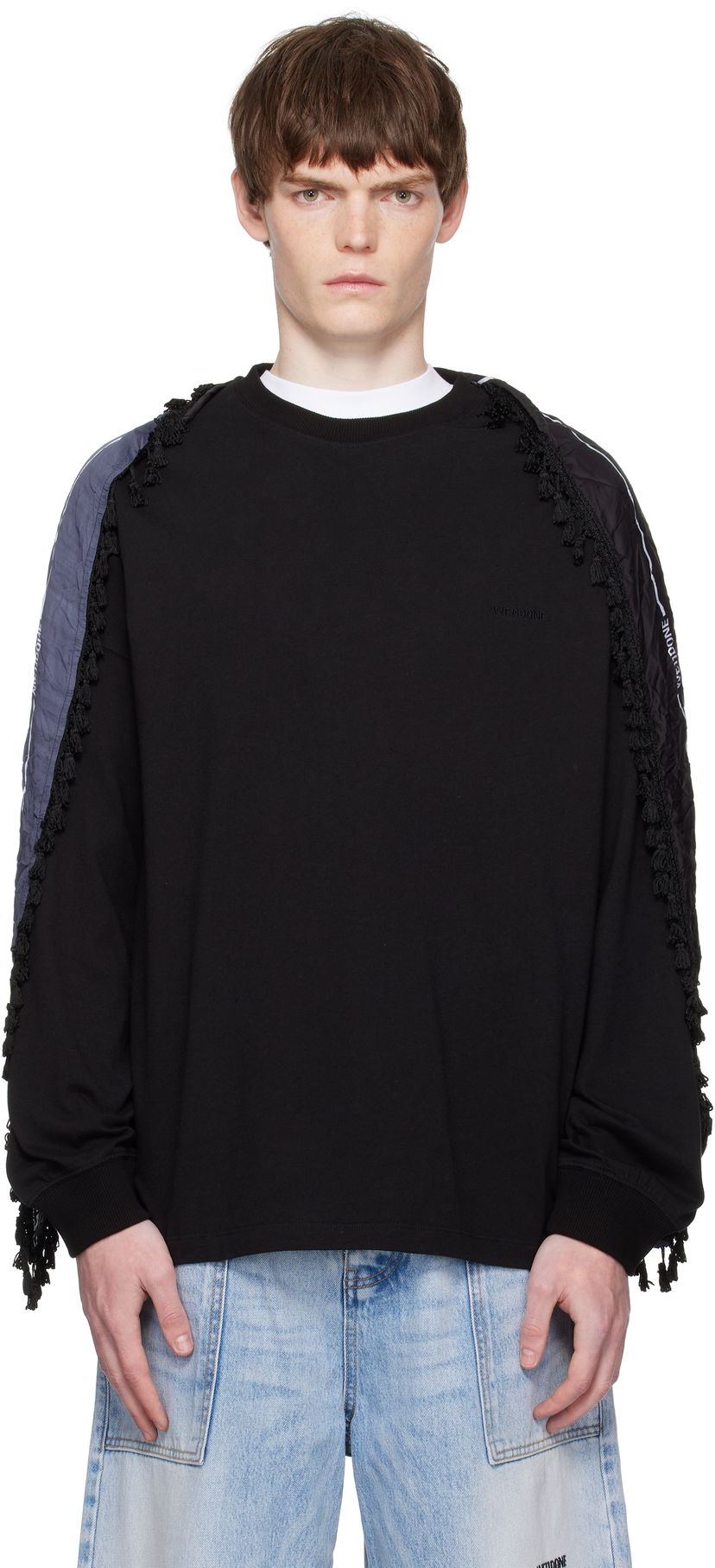 Sweatshirt We11done We11done Bandana Detail Sweatshirt Sort | WD-TT2-25-782-U-BK