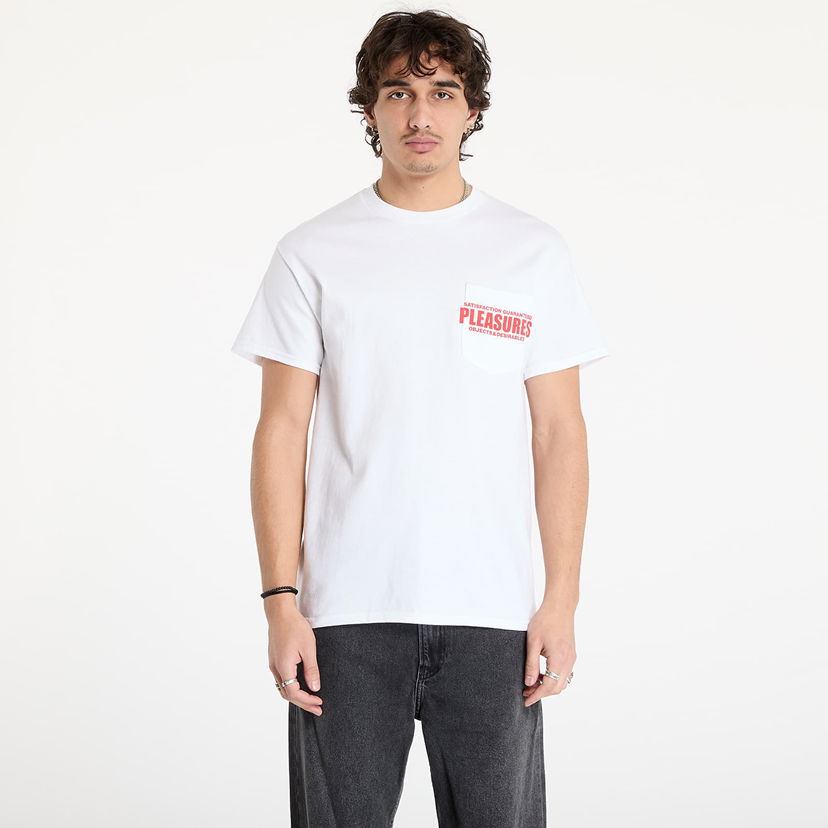 T-shirt Pleasures Staff Pocket Hvid | P24W044 WHITE