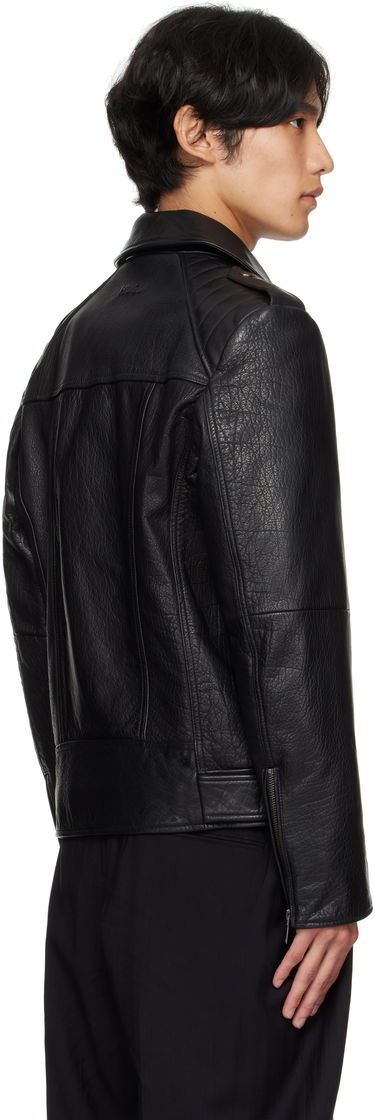 Jakke BOSS Regular-fit biker jacket in buffalo leather Sort | 50542108, 3