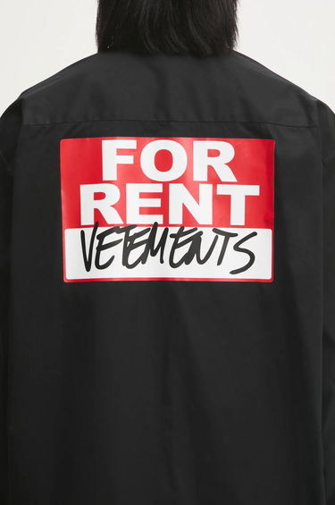 Skjorte VETEMENTS VETEMENTS For Rent Relaxed Fit Shirt Sort | UA66SH450B, 3