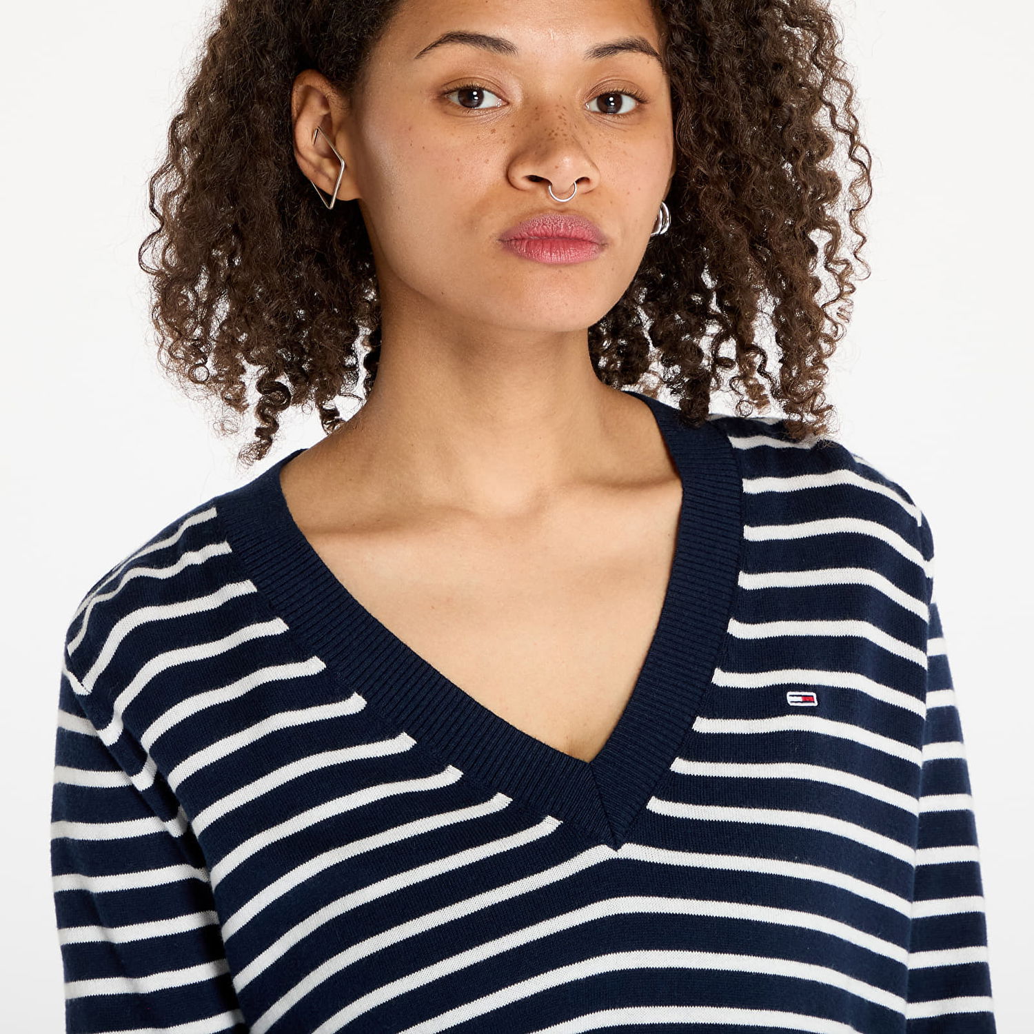 Sweater Tommy Hilfiger Essential Vneck Sweater Blue Blå | DW0DW18670 0A5, 1