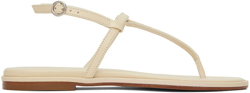 Tilbehør Aeyde Aeyde Nala Thong Sandals Beige | A11-FS-TTTR08FL48-SS24-100-007