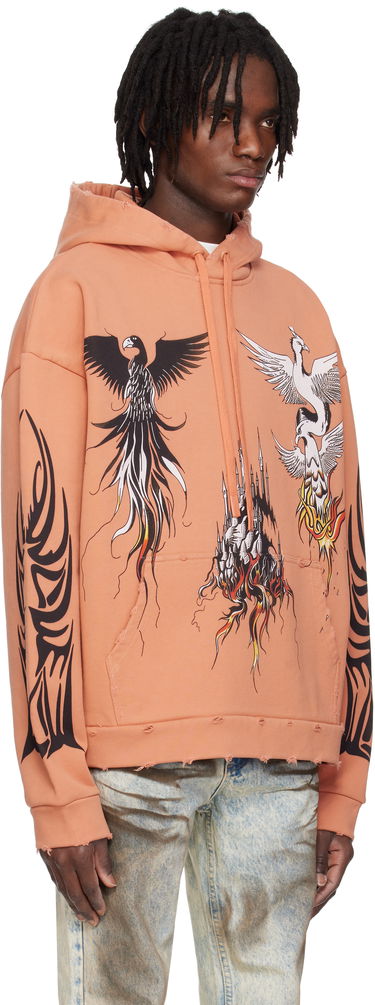 Sweatshirt Who Decides War Who Decides War Nefarious Winged Graphic Hoodie Orange | 1110400004SS25, 1