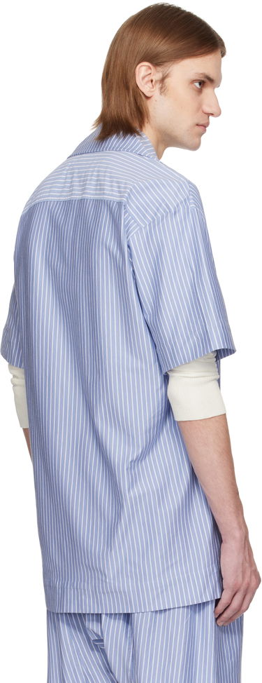 Skjorte Vivienne Westwood Vivienne Westwood Striped Camp Shirt Blå | 2401003H-J009D-, 2