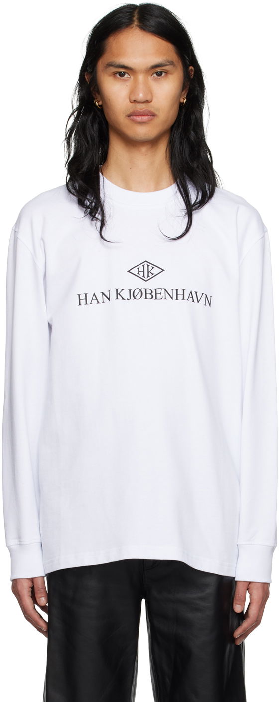 T-shirt Han Kjøbenhavn Han Kjobenhavn Long Sleeve T-Shirt Hvid | M-132920