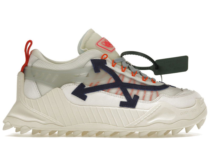 Sneakers og sko Off-White Odsy-1000 Cream White Blue Hvid | OMIA139S22FAB0010445