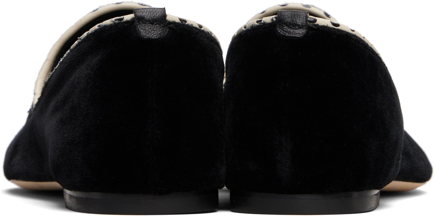 Tøj TOTEME TOTEME Velvet Venetian Slippers Sort | 252-WAS0224-FB0420, 1