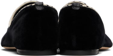 Tøj TOTEME TOTEME Velvet Venetian Slippers Sort | 252-WAS0224-FB0420, 1