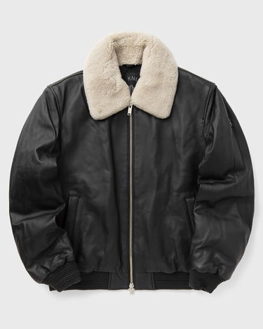 Bomberjakke Moose Knuckles Toba Leather Bomber Jacket Sort | M34ML313-292, 0
