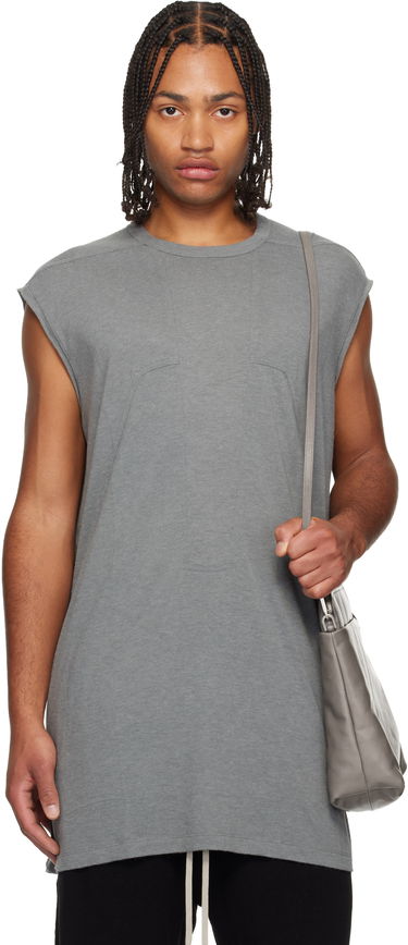 Tanktop Rick Owens Concordians Splintered Tarp Paneled Sleeveless T-shirt Grå | RU02E1168 JR, 0