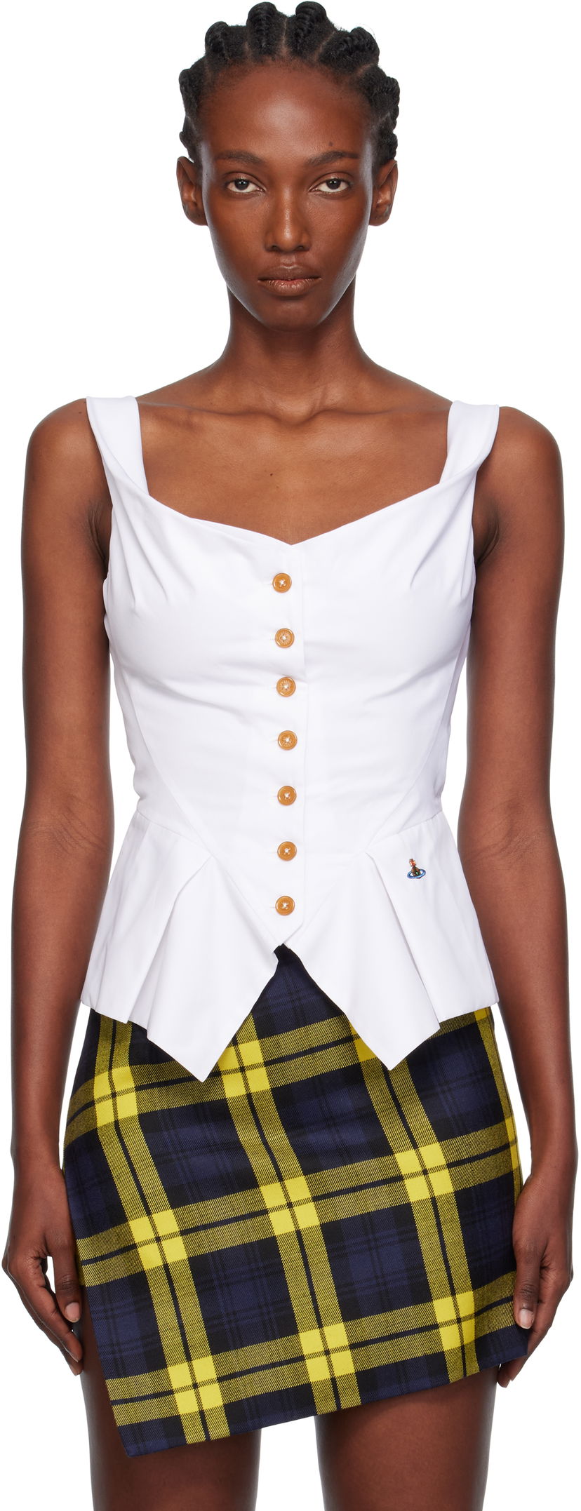 Tanktop Vivienne Westwood Vivienne Westwood Monday Vest Top Hvid | 15050012-W009Q-