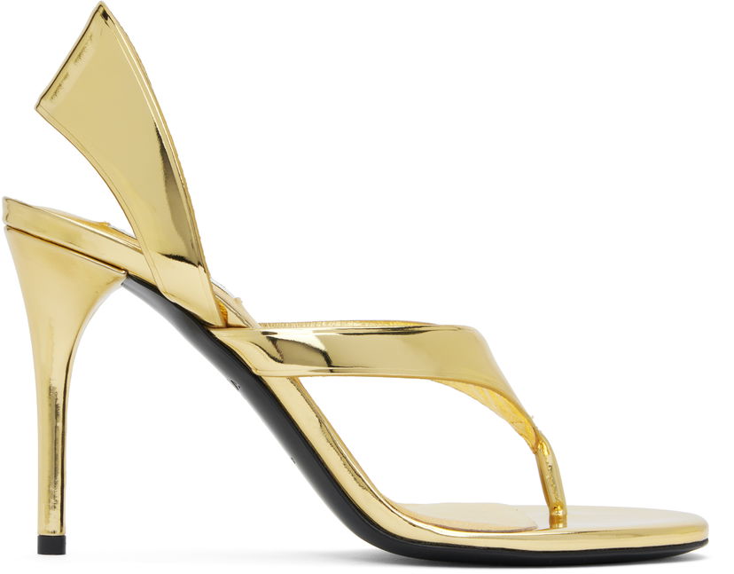 Tilbehør Alaïa ALAÏA Heeled Thong Sandals Metalisk | AA3S122CK298