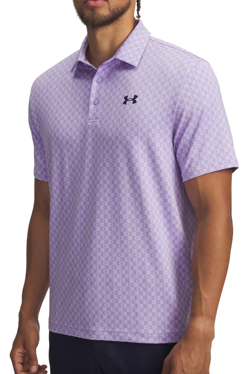 Polo skjorte Under Armour Playoff 3.0 Checked Printed Polo Lilla | 1378677-538, 0