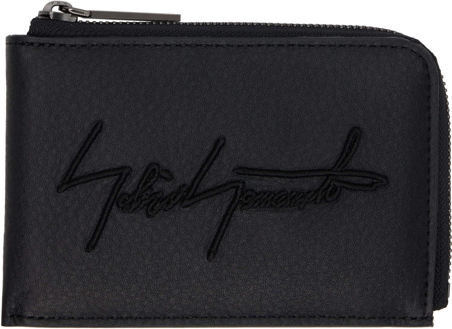 Tegnebog Yohji Yamamoto Yohji Yamamoto Signature Zip Wallet Sort | DM-A06-790, 0